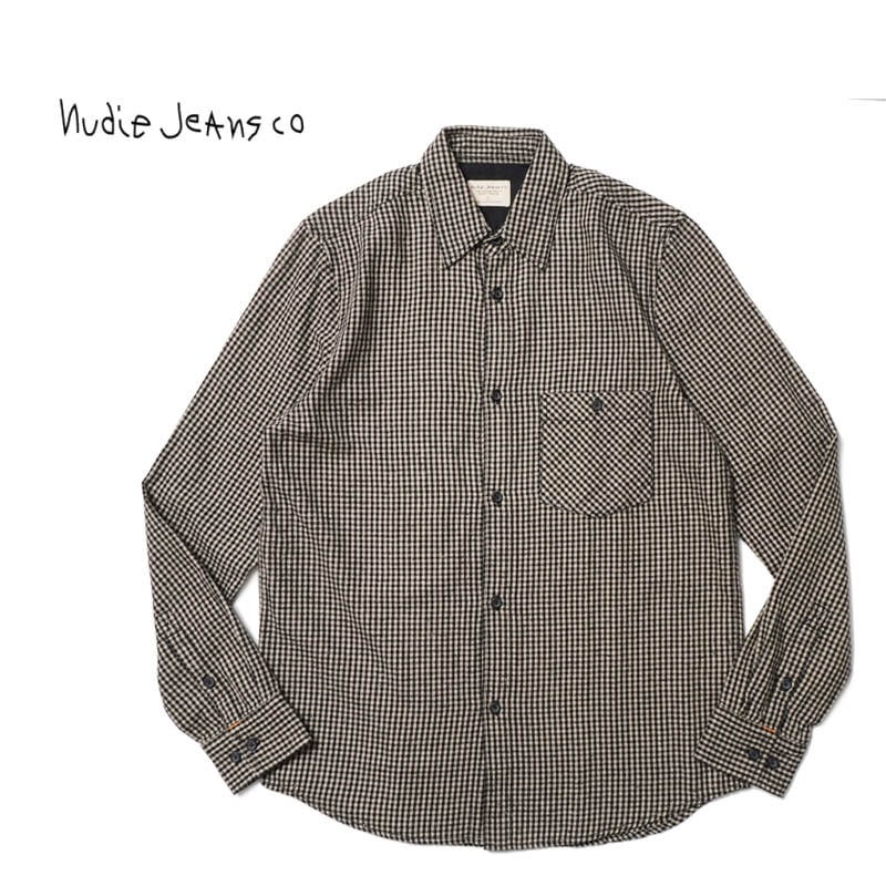 Nudie Jeans ̡ǥ󥺡Ĺµ  "STEN" DOGTOOTH BLACK/SAND 46161-3015
