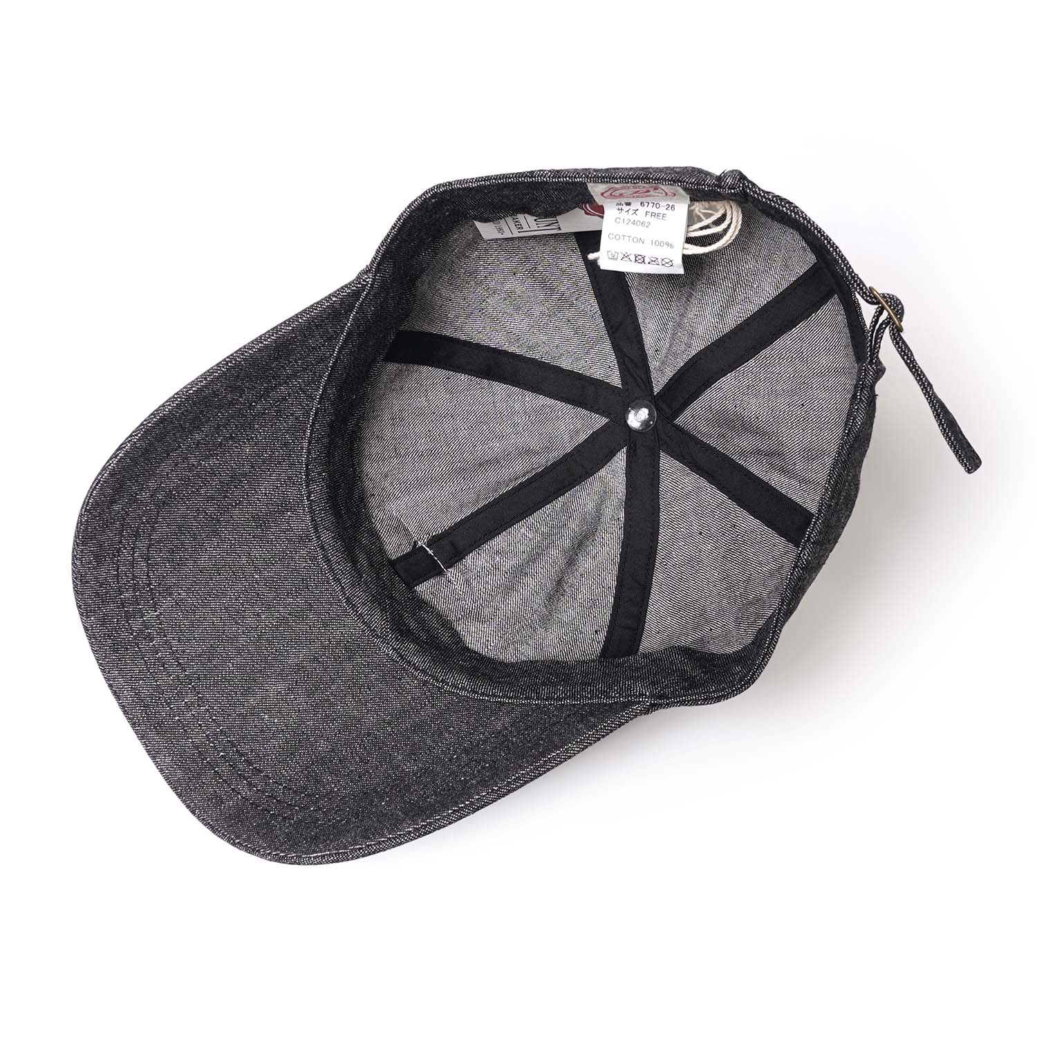 FULLCOUNT �ե륫����� ����å� ˹�� "Black FULL Wappen Denim Cap" 2026SS  6770-26