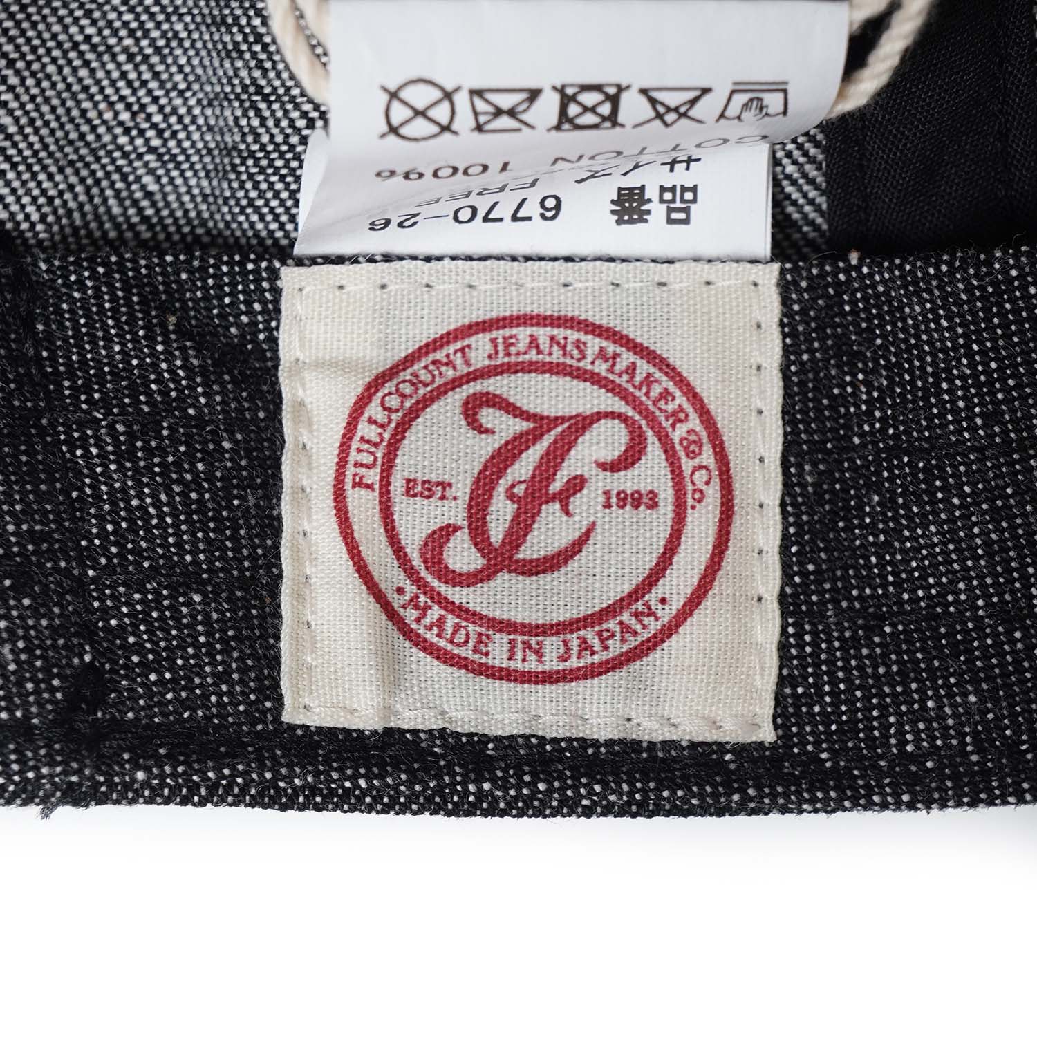 FULLCOUNT �ե륫����� ����å� ˹�� "Black FULL Wappen Denim Cap" 2026SS  6770-26