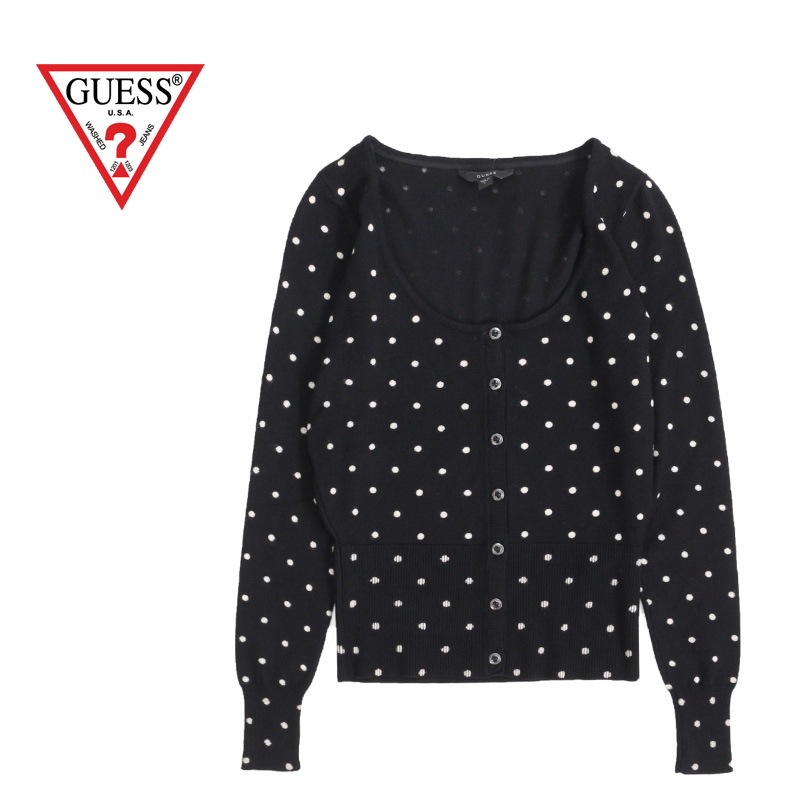 �ں߸˰��ݥ�����50��OFF��GUESS ���� ������� �����ǥ����� "L/S PRINT ICONIC CARDIGAN" W51R70Z1090