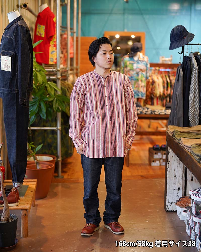 WAREHOUSE �������ϥ��� ĹµT����� Lot.3049 "1900'S COLORED BODIES SHIRTS(STAND COLLAR)" 3049(23AW)