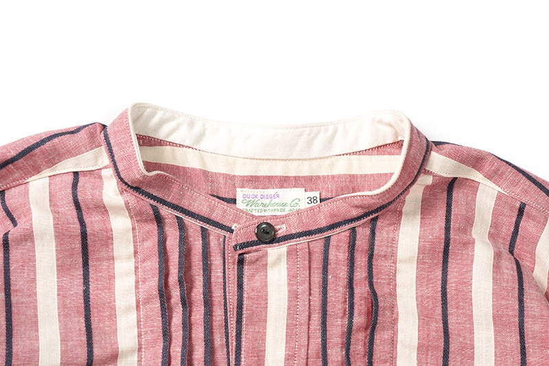WAREHOUSE �������ϥ��� ĹµT����� Lot.3049 "1900'S COLORED BODIES SHIRTS(STAND COLLAR)" 3049(23AW)