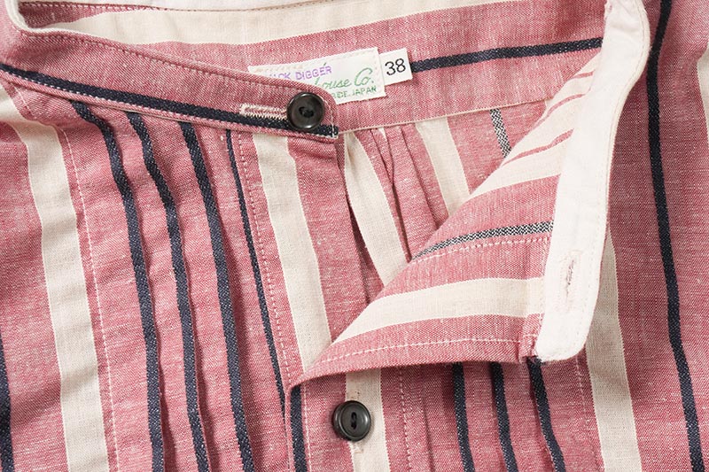 WAREHOUSE �������ϥ��� ĹµT����� Lot.3049 "1900'S COLORED BODIES SHIRTS(STAND COLLAR)" 3049(23AW)
