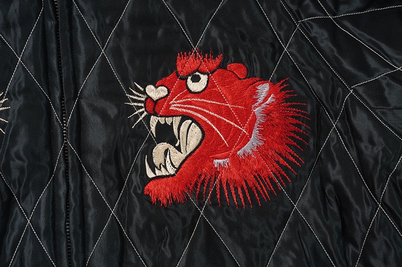 TAILOR TOYO ơ顼ΡMid 1950s Style Acetate Quilted Souvenir JacketRED TIGER  JAPAN MAPɡTT15543-119