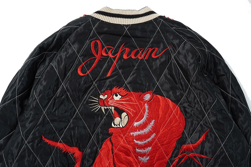 TAILOR TOYO ơ顼ΡMid 1950s Style Acetate Quilted Souvenir JacketRED TIGER  JAPAN MAPɡTT15543-119