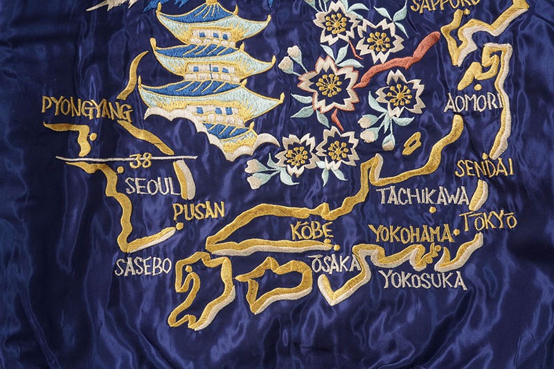 TAILOR TOYO ơ顼ΡMid 1950s Style Acetate Quilted Souvenir JacketRED TIGER  JAPAN MAPɡTT15543-119