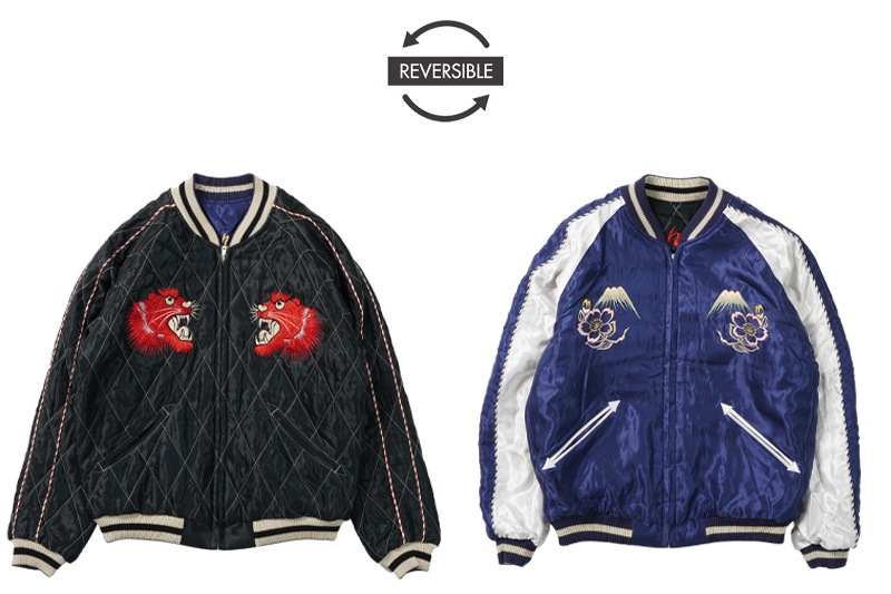 TAILOR TOYO ơ顼ΡMid 1950s Style Acetate Quilted Souvenir JacketRED TIGER  JAPAN MAPɡTT15543-119