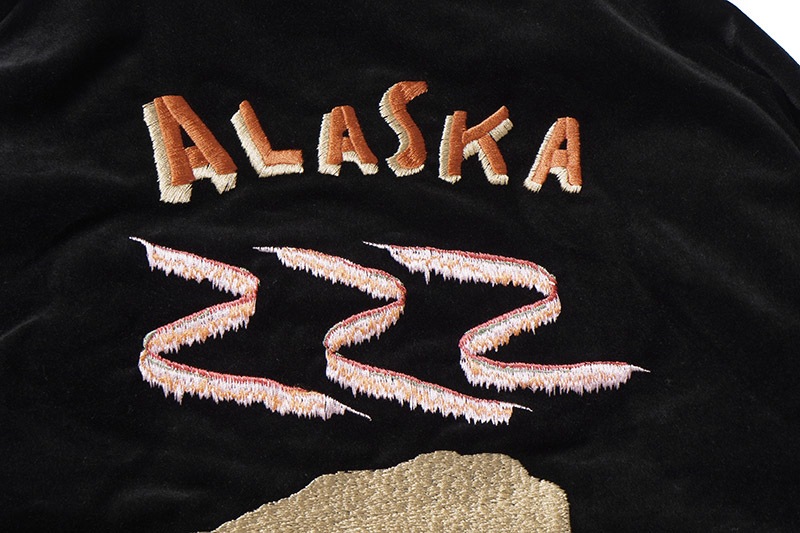 TAILOR TOYO �ơ��顼���Ρ����������Late 1950s Style Velveteen Souvenir Jacket  "POLAR BEAR�� �� ��ALASKA MAP"  TT15792-119