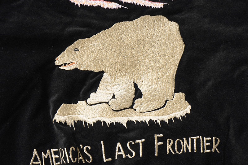 TAILOR TOYO �ơ��顼���Ρ����������Late 1950s Style Velveteen Souvenir Jacket  "POLAR BEAR�� �� ��ALASKA MAP"  TT15792-119