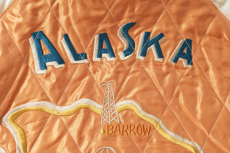 TAILOR TOYO �ơ��顼���Ρ����������Late 1950s Style Velveteen Souvenir Jacket  "POLAR BEAR�� �� ��ALASKA MAP"  TT15792-119