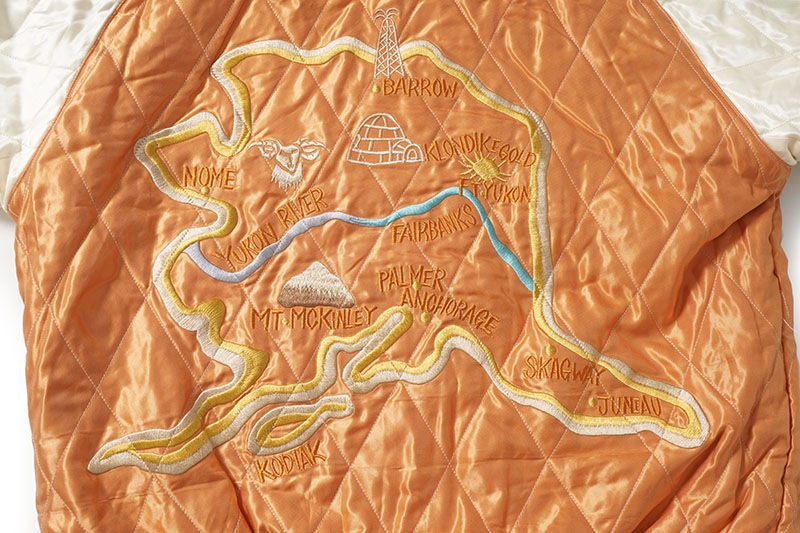 TAILOR TOYO �ơ��顼���Ρ����������Late 1950s Style Velveteen Souvenir Jacket  "POLAR BEAR�� �� ��ALASKA MAP"  TT15792-119