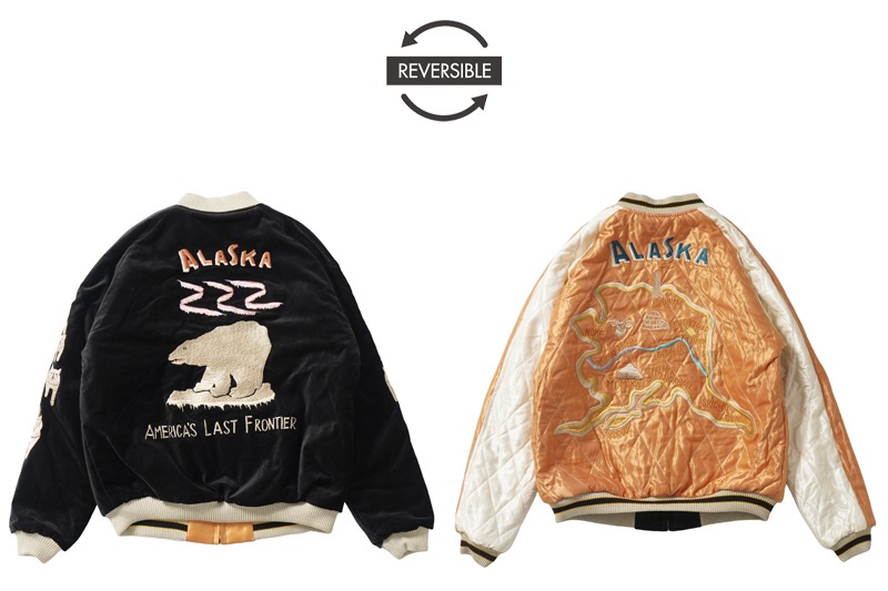 TAILOR TOYO �ơ��顼���Ρ����������Late 1950s Style Velveteen Souvenir Jacket  "POLAR BEAR�� �� ��ALASKA MAP"  TT15792-119