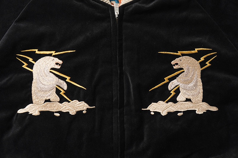 TAILOR TOYO �ơ��顼���Ρ����������Late 1950s Style Velveteen Souvenir Jacket  "POLAR BEAR�� �� ��ALASKA MAP"  TT15792-119