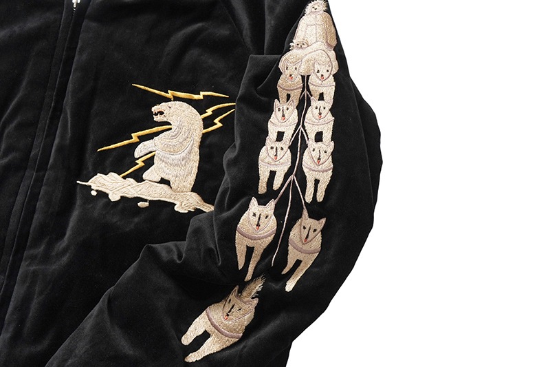 TAILOR TOYO �ơ��顼���Ρ����������Late 1950s Style Velveteen Souvenir Jacket  "POLAR BEAR�� �� ��ALASKA MAP"  TT15792-119