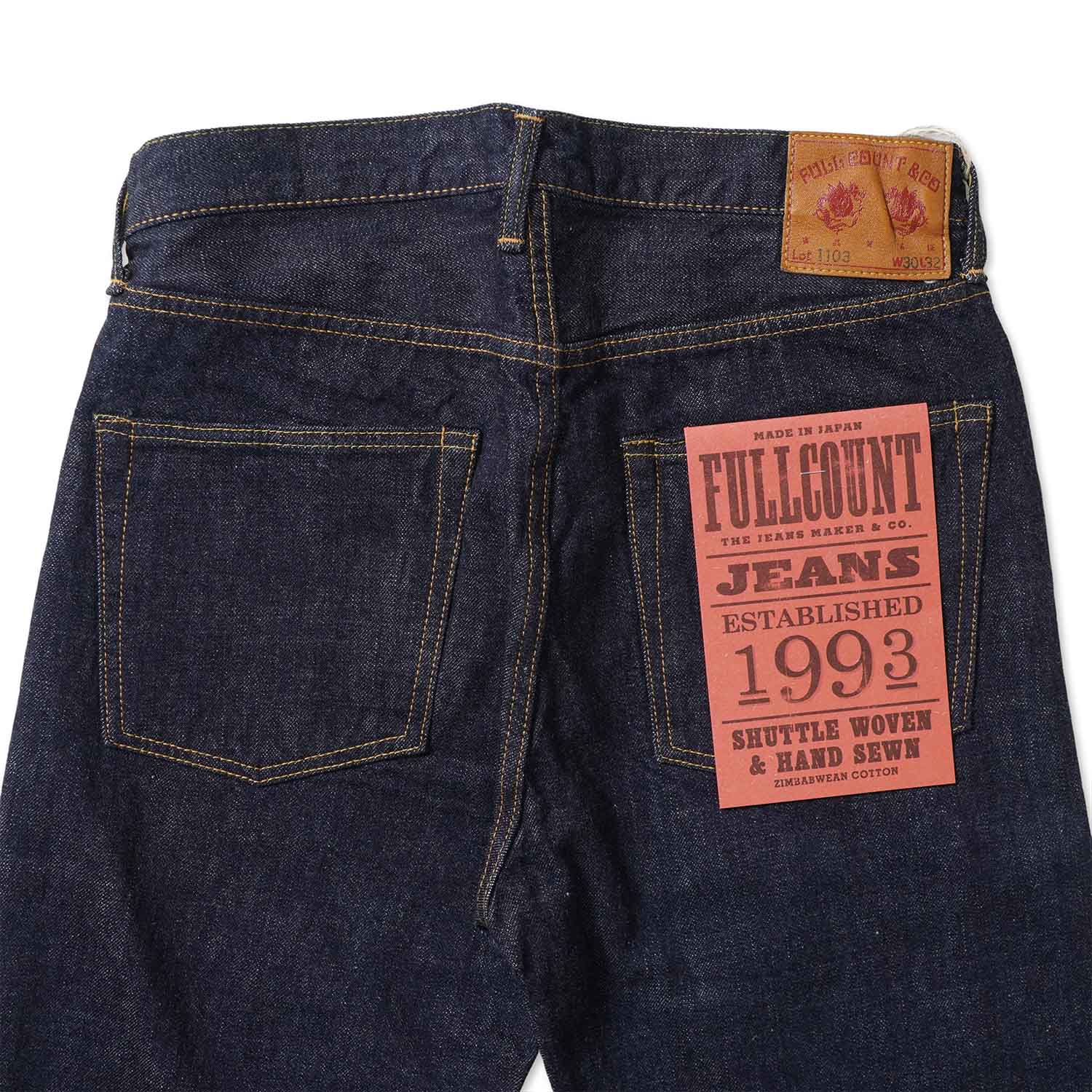 FULLCOUNT �ե륫����� �ѥ��  "Clean Straight Denim"  ONE WASH  1103W-23