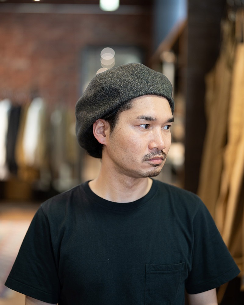 Nigel Cabourn �ʥ������륱���ܥ� ˹�� ���㥹���å�  "CASQUETTE BLACK CHAMBRAY HEMP"  80490066001