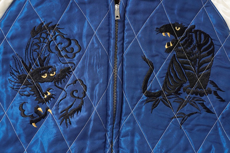 TAILOR TOYO �ơ��顼���Ρ����������Mid 1950s Style Velveteen Souvenir Jacket  ��WHITE DRAGON�� �� ��BLACK EAGLE��  TT15792-138