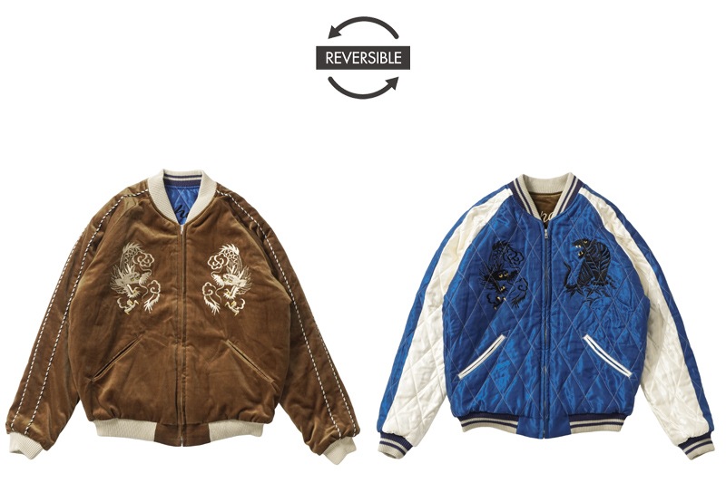 TAILOR TOYO �ơ��顼���Ρ����������Mid 1950s Style Velveteen Souvenir Jacket  ��WHITE DRAGON�� �� ��BLACK EAGLE��  TT15792-138