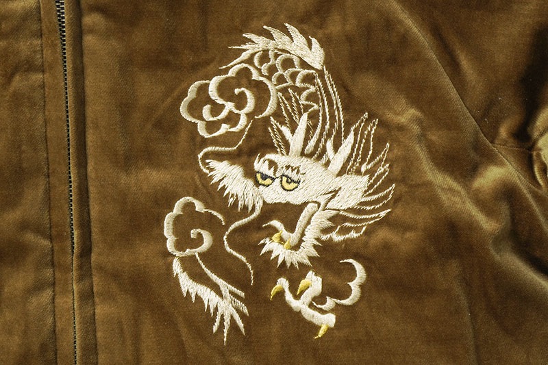 TAILOR TOYO �ơ��顼���Ρ����������Mid 1950s Style Velveteen Souvenir Jacket  ��WHITE DRAGON�� �� ��BLACK EAGLE��  TT15792-138