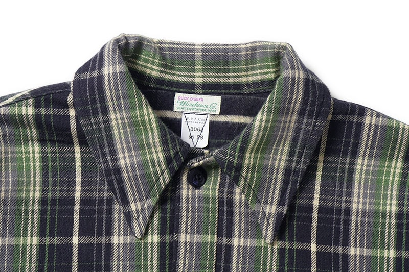 WAREHOUSE �������ϥ��� ����� Lot 3063 "1930'S WPA ONE POCKET PULLOVER SHIRTS"  3063-GRN(25S)