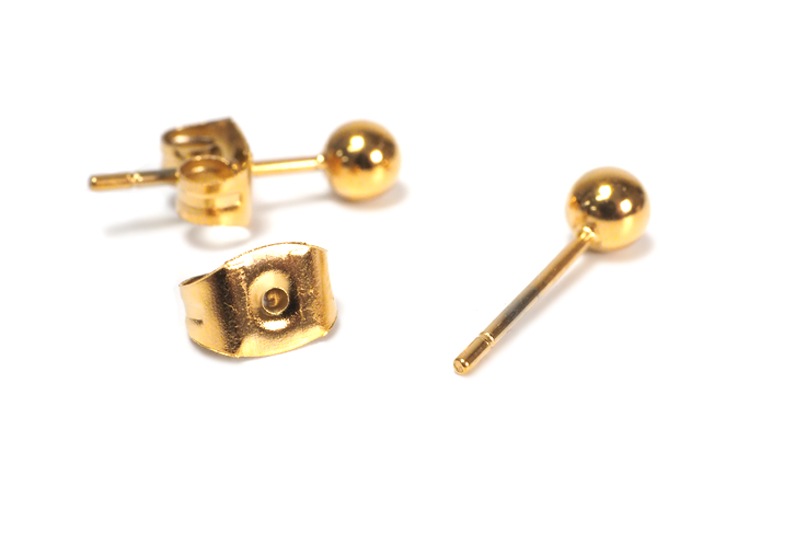 アクセサリー ブランド Vie ろーぐす Vie ヴィー ピアス スタッドピアス ボール イエローゴールド ステンレス P1324y