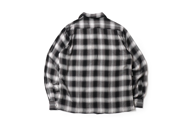 SUGAR CANE 奬 Ĺµ  "RAYON OMBRE CHECK OPEN SHIRT"  SC29120