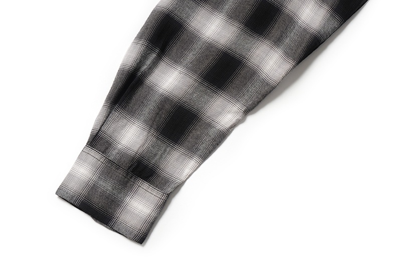 SUGAR CANE 奬 Ĺµ  "RAYON OMBRE CHECK OPEN SHIRT"  SC29120