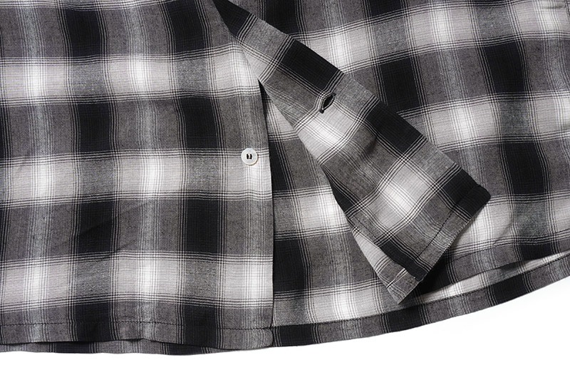 SUGAR CANE 奬 Ĺµ  "RAYON OMBRE CHECK OPEN SHIRT"  SC29120