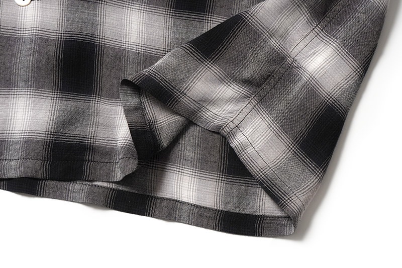 SUGAR CANE 奬 Ĺµ  "RAYON OMBRE CHECK OPEN SHIRT"  SC29120