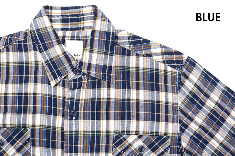 UNATELA ���ʥƥ� Ⱦµ����� "CHECK S/S WORK SHIRT" UNA-59907