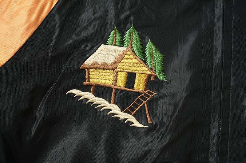 TAILOR TOYO ơ顼ΡLate 1950s Style Acetate Souvenir Jacket  ALASKAN EAGLE  DOG SLED  TT15790-128