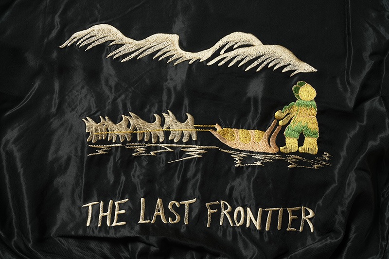 TAILOR TOYO ơ顼ΡLate 1950s Style Acetate Souvenir Jacket  ALASKAN EAGLE  DOG SLED  TT15790-128