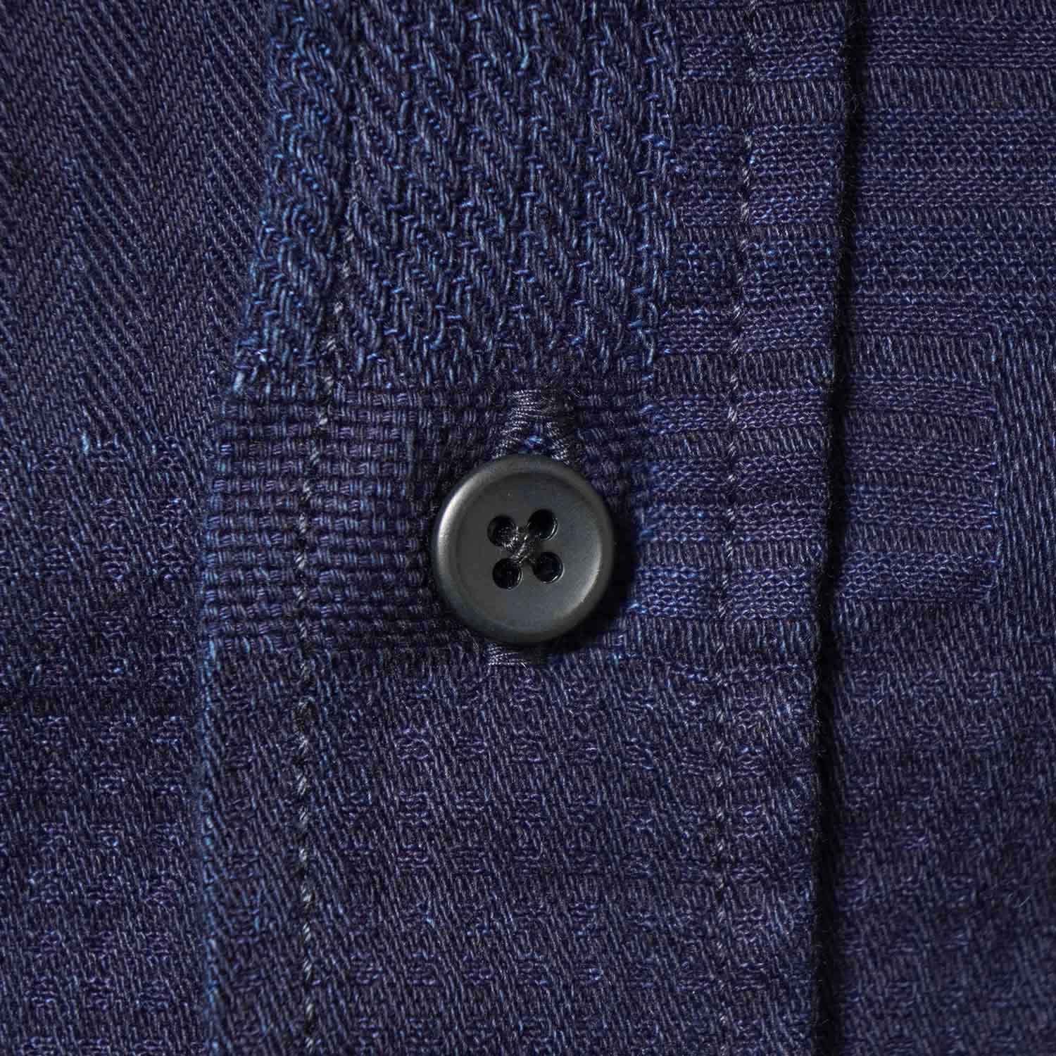 pure blue japan �ԥ奢�֥롼����ѥ�  Ĺµ�����  ��Jacquard Patchwork Shirt��  2239-ID