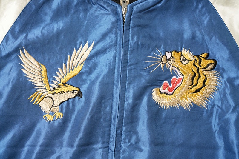 TAILOR TOYO �ơ��顼���Ρ����������Mid 1950s Style Acetate Souvenir Jacket  ��WHITE TIGER�� �� ��GOLD DRAGON��  TT15790-119