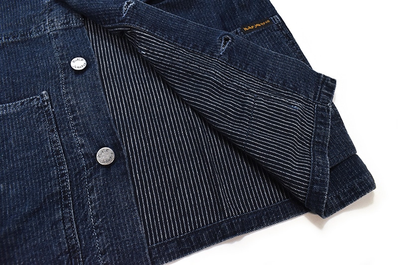 nudie jeans �̡��ǥ��������� Ⱦµ����� SVANTE STRIPE WORKER SHIRT 140531