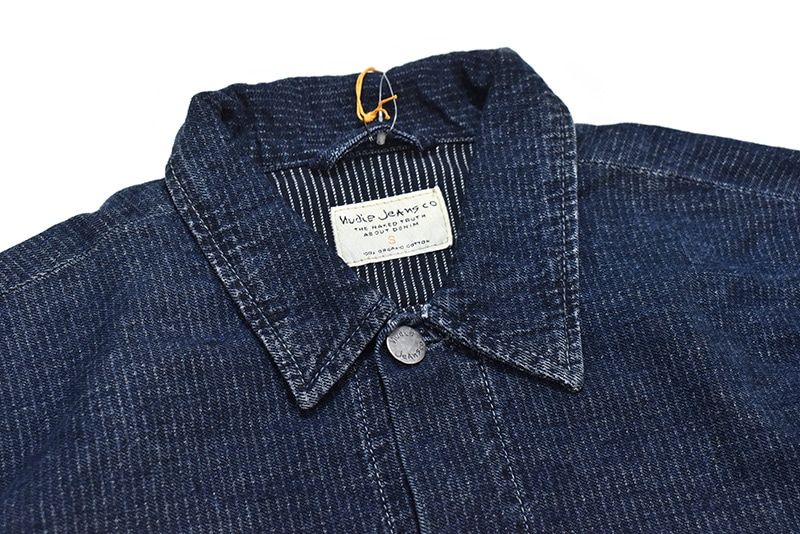 nudie jeans �̡��ǥ��������� Ⱦµ����� SVANTE STRIPE WORKER SHIRT 140531