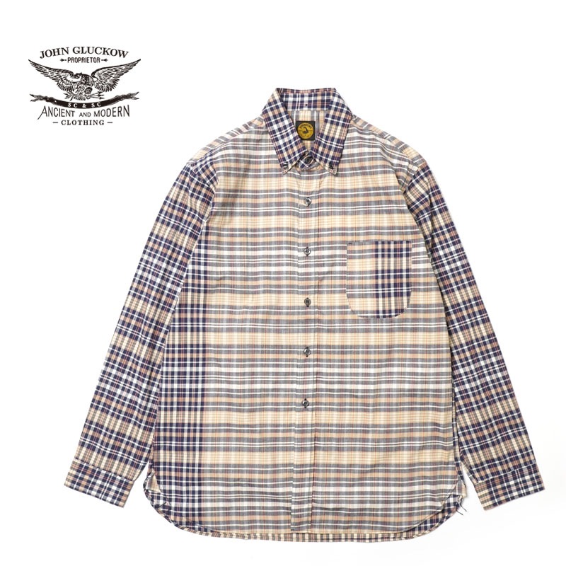 JOHN GLUCKOW ����󥰥�å��� Ĺµ�����  Lot JG-16  "King of the Madras Shirts"  JG-16(23S)