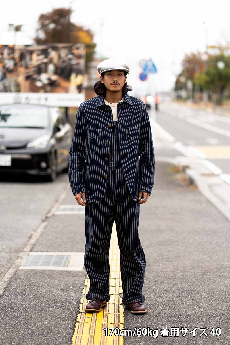 HEADLIGHT �إåɥ饤�� ���㥱�å�  "8oz. SPECIAL WOVEN STRIPE DENIM WORK COAT"  HD15647