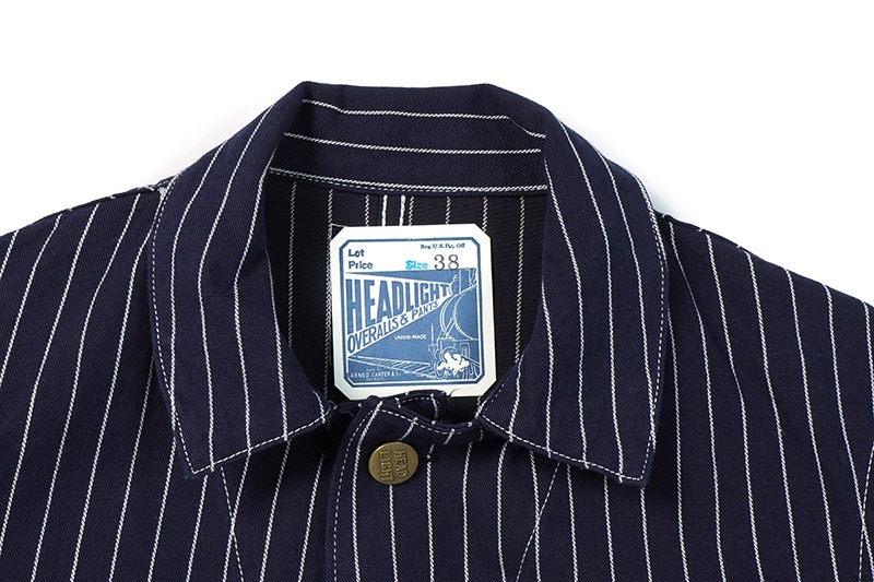 HEADLIGHT �إåɥ饤�� ���㥱�å�  "8oz. SPECIAL WOVEN STRIPE DENIM WORK COAT"  HD15647