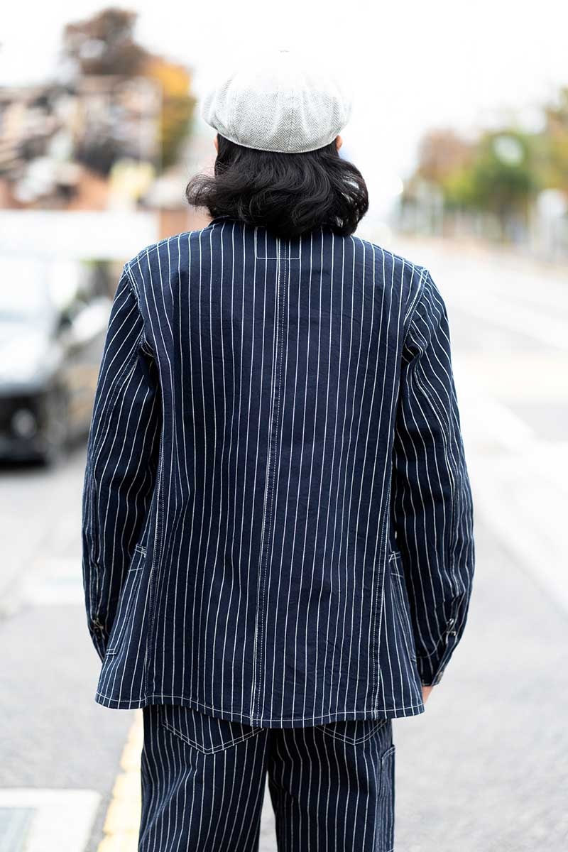 HEADLIGHT �إåɥ饤�� ���㥱�å�  "8oz. SPECIAL WOVEN STRIPE DENIM WORK COAT"  HD15647