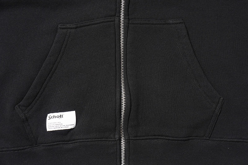 Schott ����å� �������å� �ѡ����� "LEATHER ELBOW PATCH ZIP HOODED SWEAT" 782-5131003