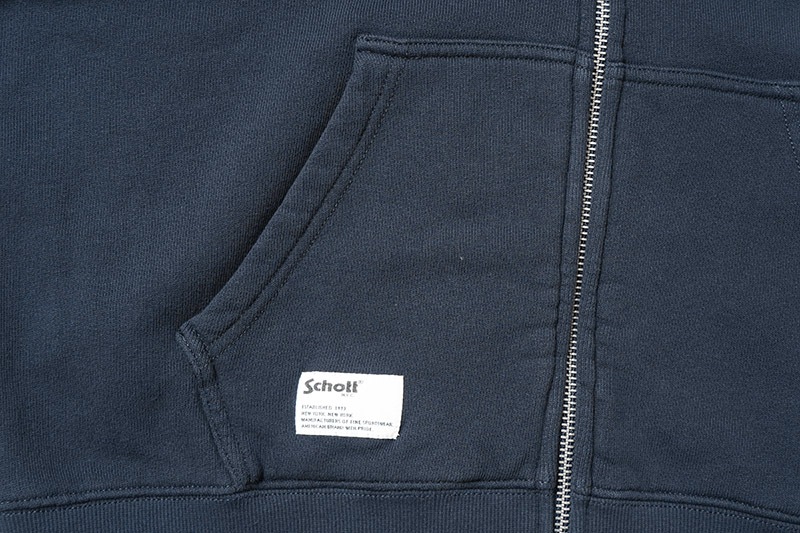 Schott ����å� �������å� �ѡ����� "LEATHER ELBOW PATCH ZIP HOODED SWEAT" 782-5131003