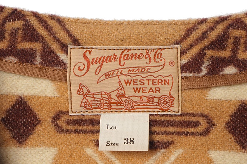 SUGAR CANE 奬 ٥ "NATIVE AMERICAN WOOL BLANKET VEST" SC15437