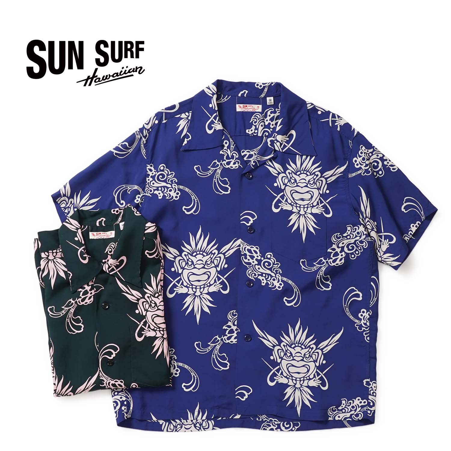 SUN SURF ���󥵡��� Ⱦµ �����ϥ���� RAYON HAWAIIAN SHIRT ��INCARNATION OF GOD��  SS39611