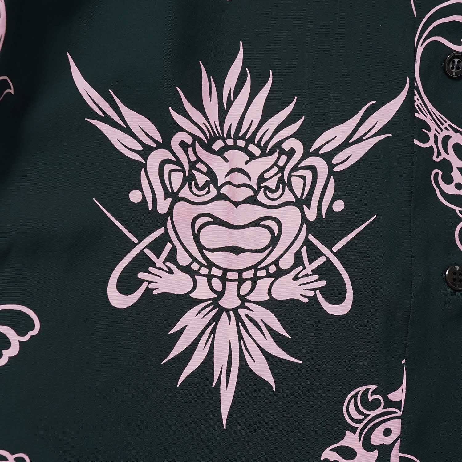SUN SURF ���󥵡��� Ⱦµ �����ϥ���� RAYON HAWAIIAN SHIRT ��INCARNATION OF GOD��  SS39611