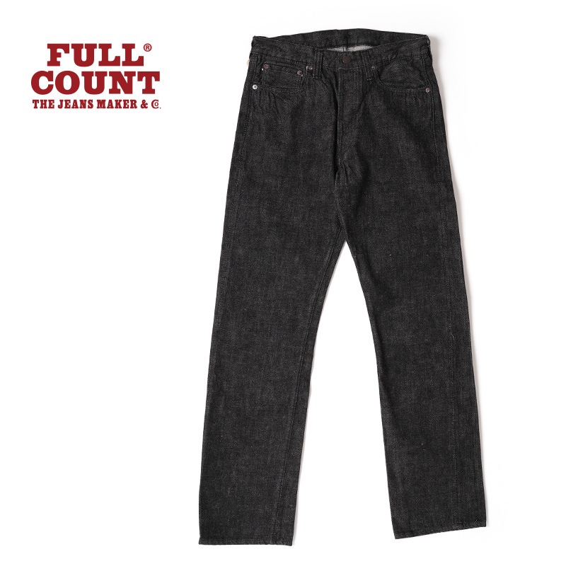 FULLCOUNT ե륫 ѥ Slim Straight Black Selvedge Denim ONE WASH 1108BK-20 BLACK DENIM