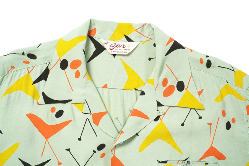 STAR OF HOLLYWOOD ֥ϥꥦå Ⱦµ  HIGH DENSITY RAYON OPEN SHIRT ATOMIC SH39492