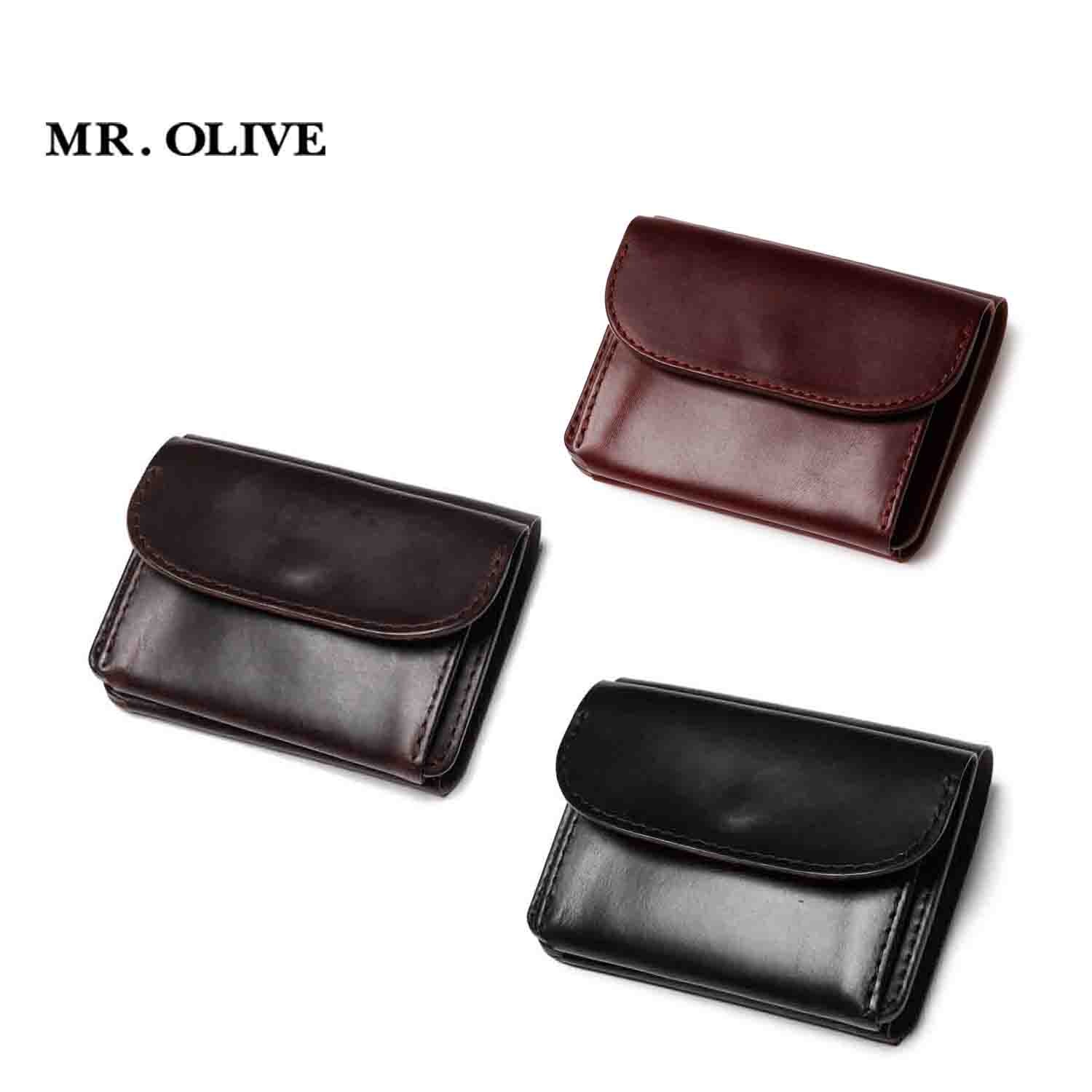 MR.OLIVE �ߥ��������꡼�� ����ѥ��ȥ�����å�  HORWEEN CHROMEXCEL LEATHER  "MINI WALLET" ME116H