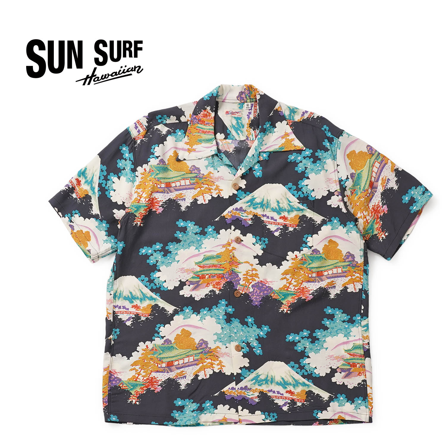 SUN SURF ���󥵡��� Ⱦµ �����ϥ���� RAYON HAWAIIAN SHIRT ��ANCIENT CAPITAL��  SS39618