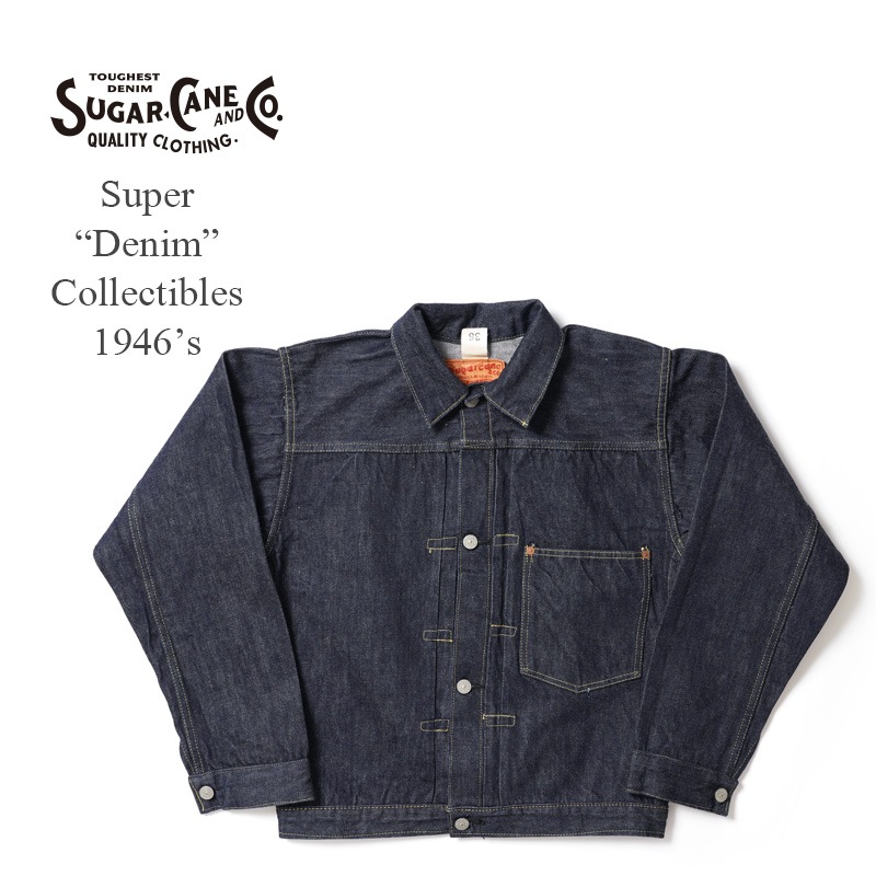 SUGAR CANE 奬 ǥ˥ 㥱å SUGAR CANE Super Denim Collectibles #07 13.5oz. BLUE DENIM BLOUSE 1946 MODEL SC19007